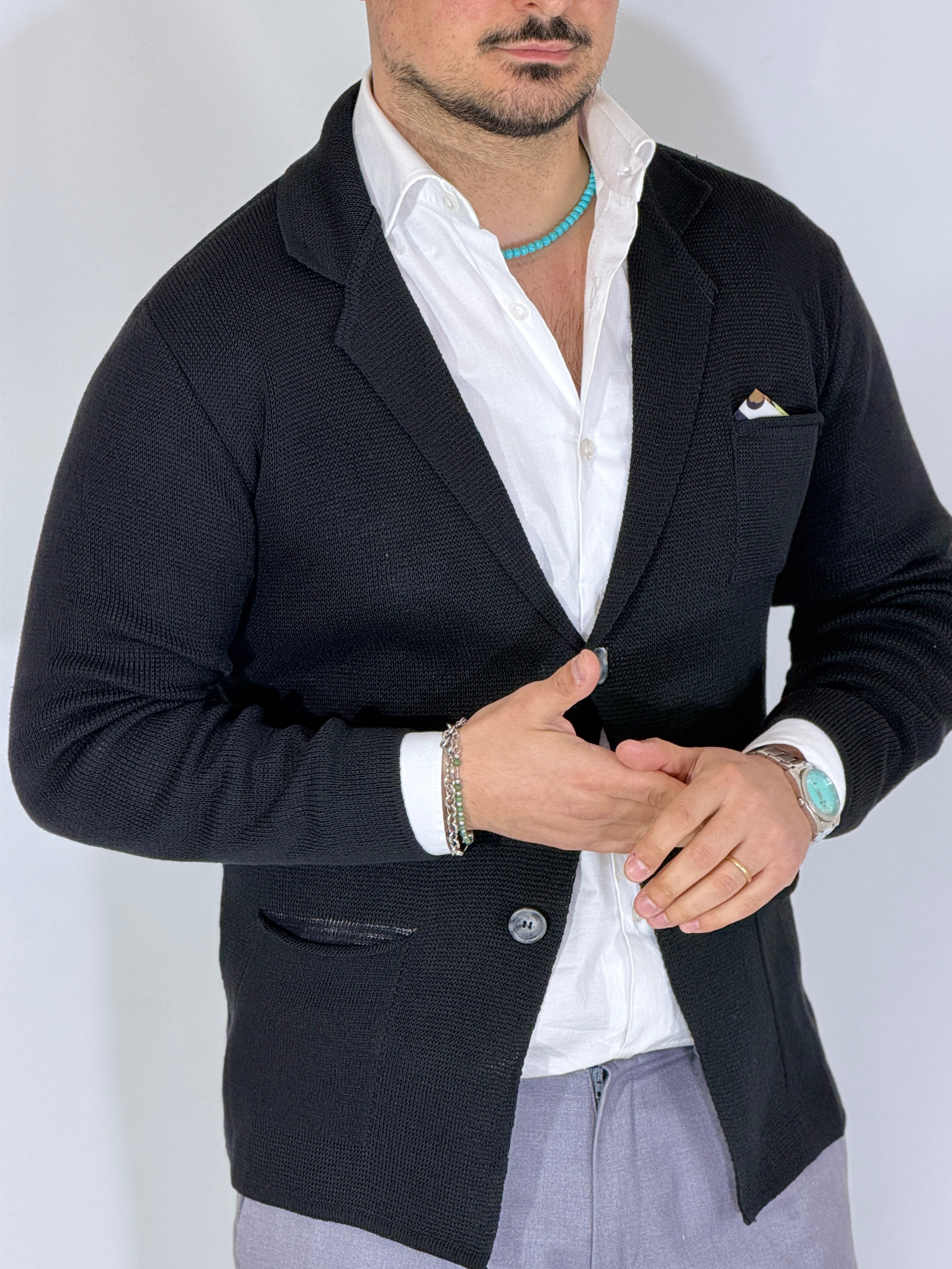 ONE · Cardigan giacca nero