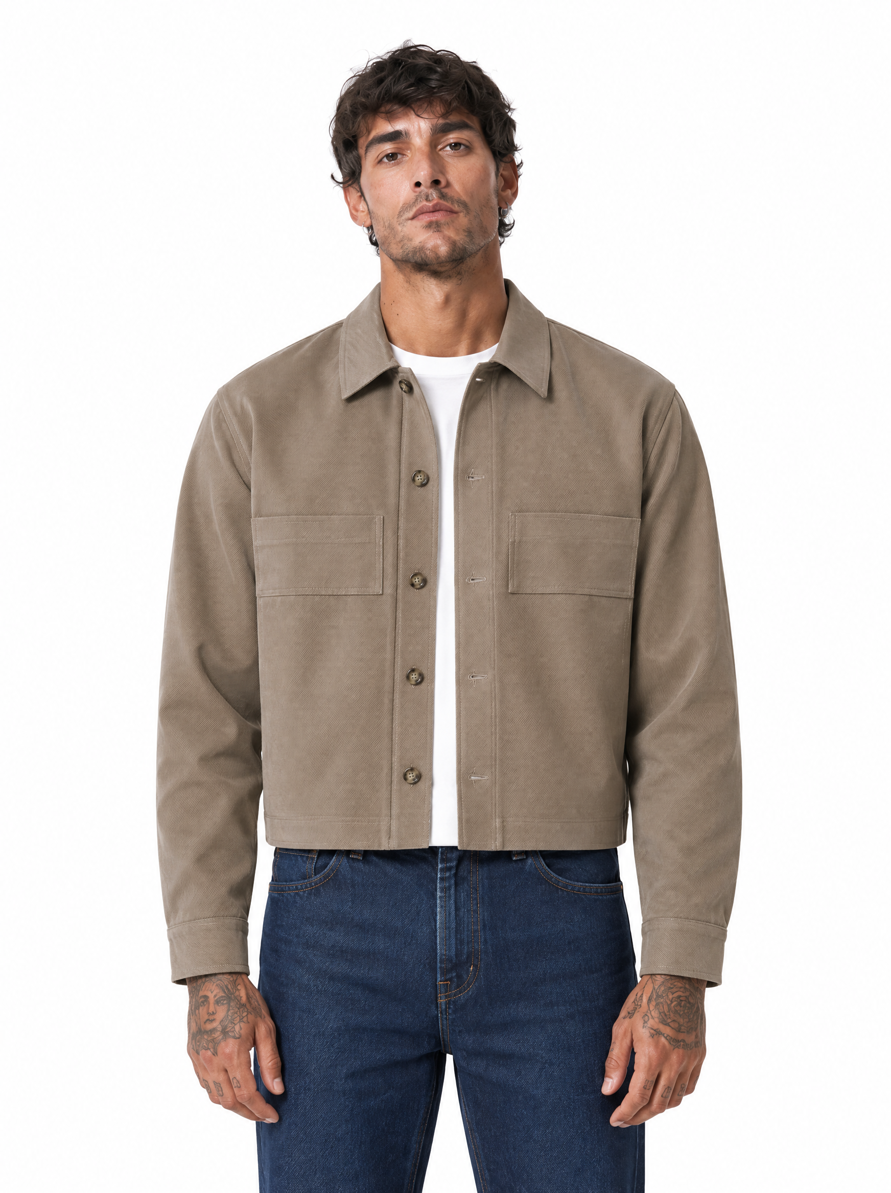 TAYLOR camicia cropped beige