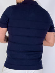 Polo fantasia blu M04B
