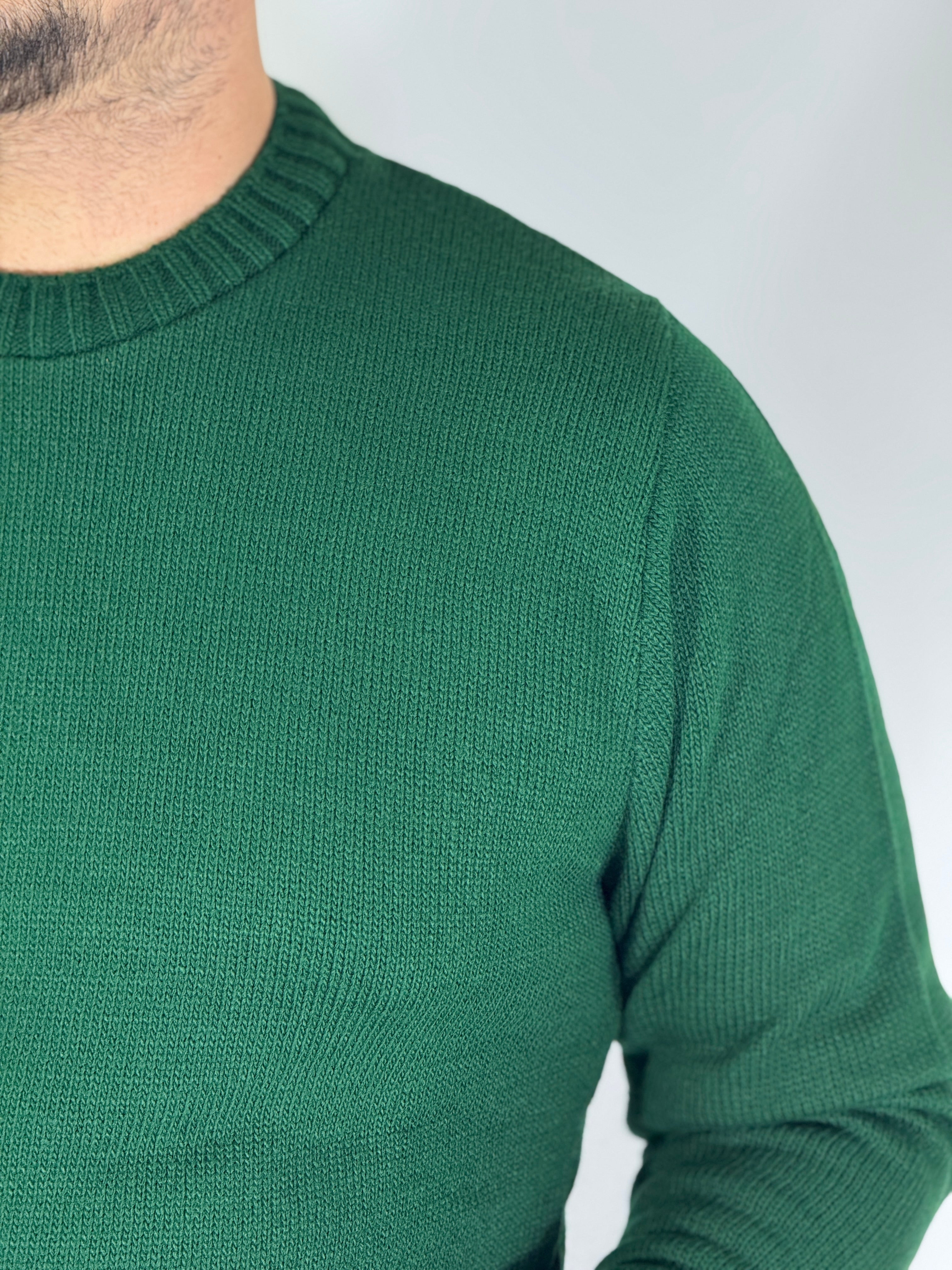 Girocollo basic verde bosco AD25161