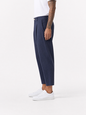 NOMAD AD45 Pantalone carrot con pince blu