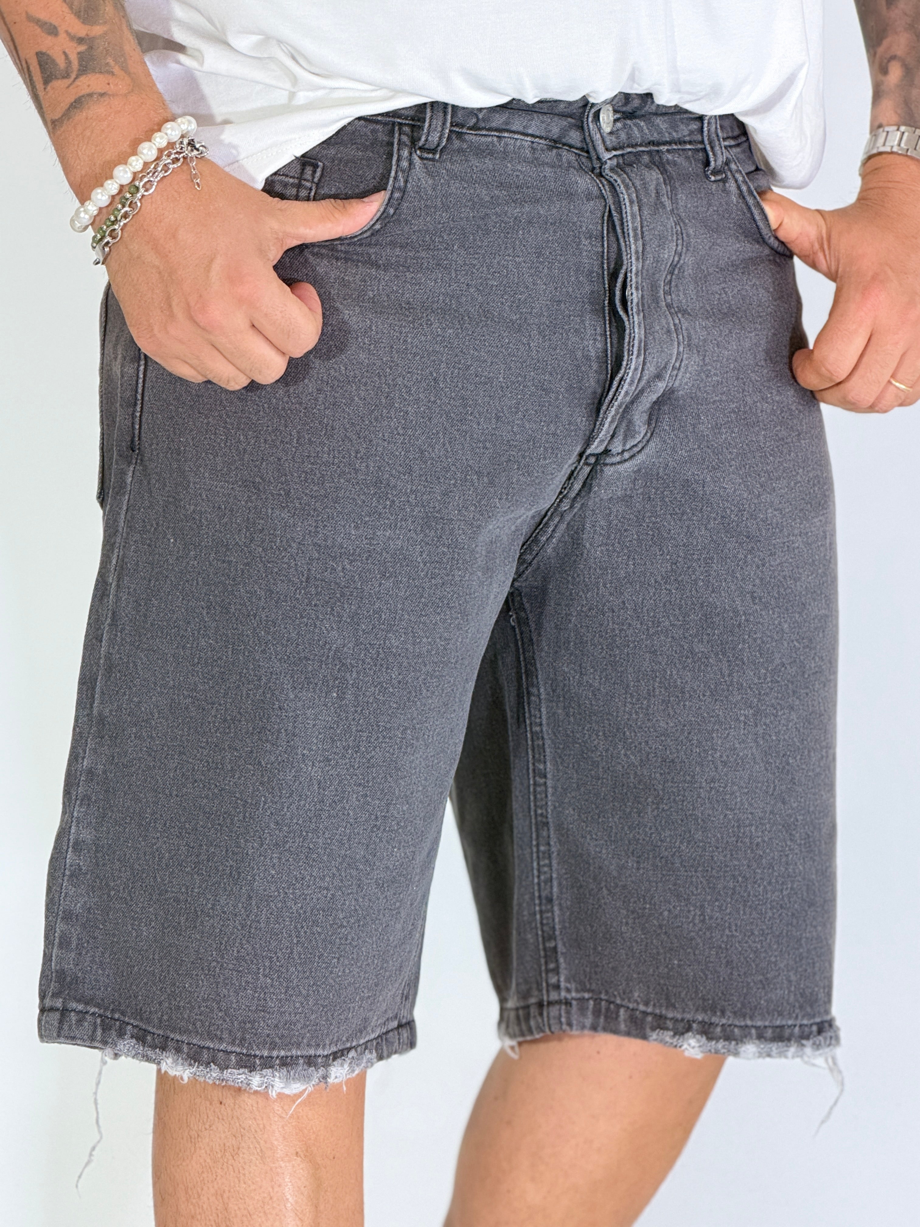 Bermuda jeans cenere scuro CR2780