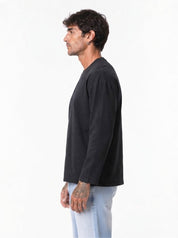 YAMAL Maglia long sleeve nera