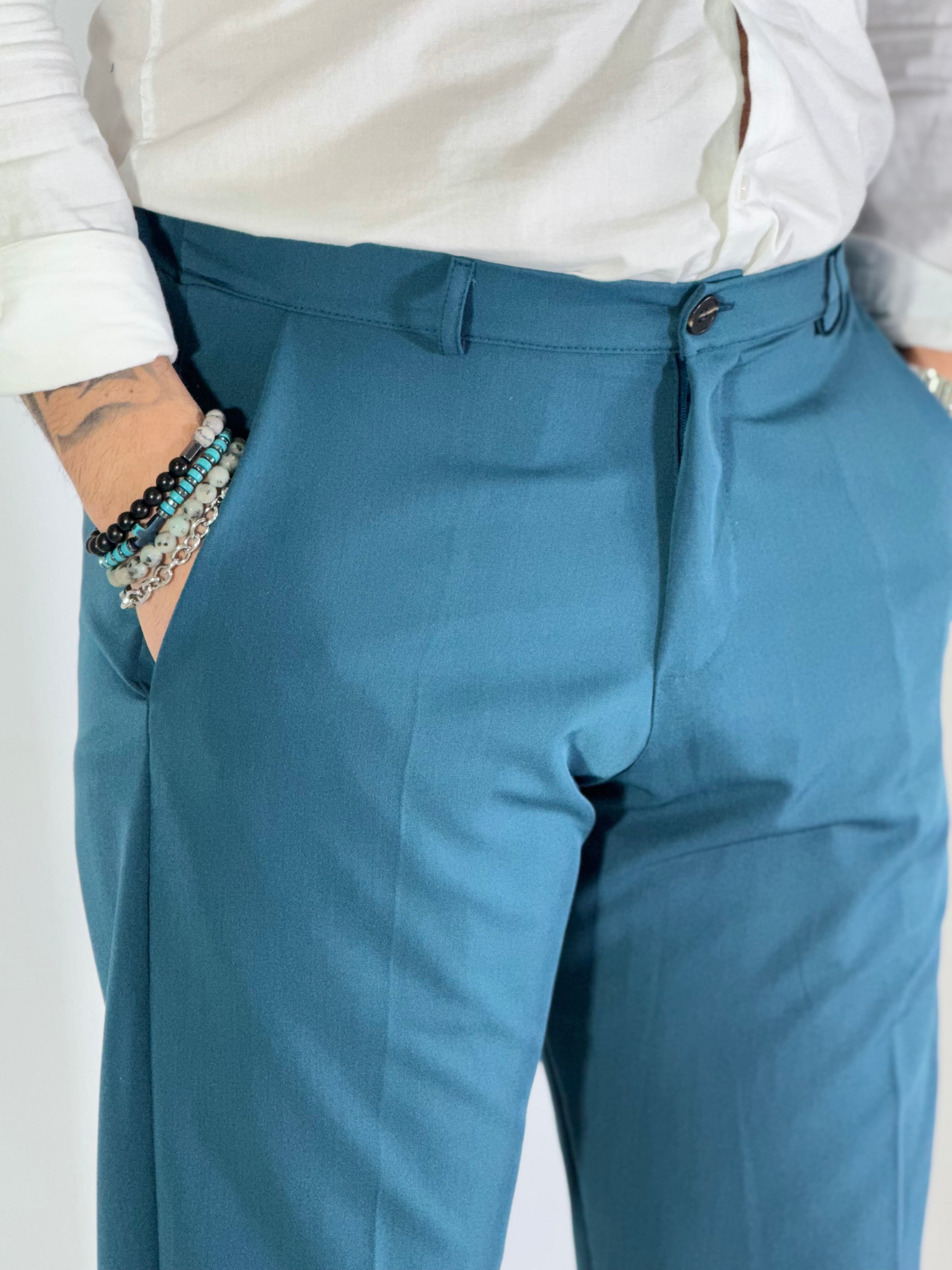 Pantalone elegante ottanio UM486