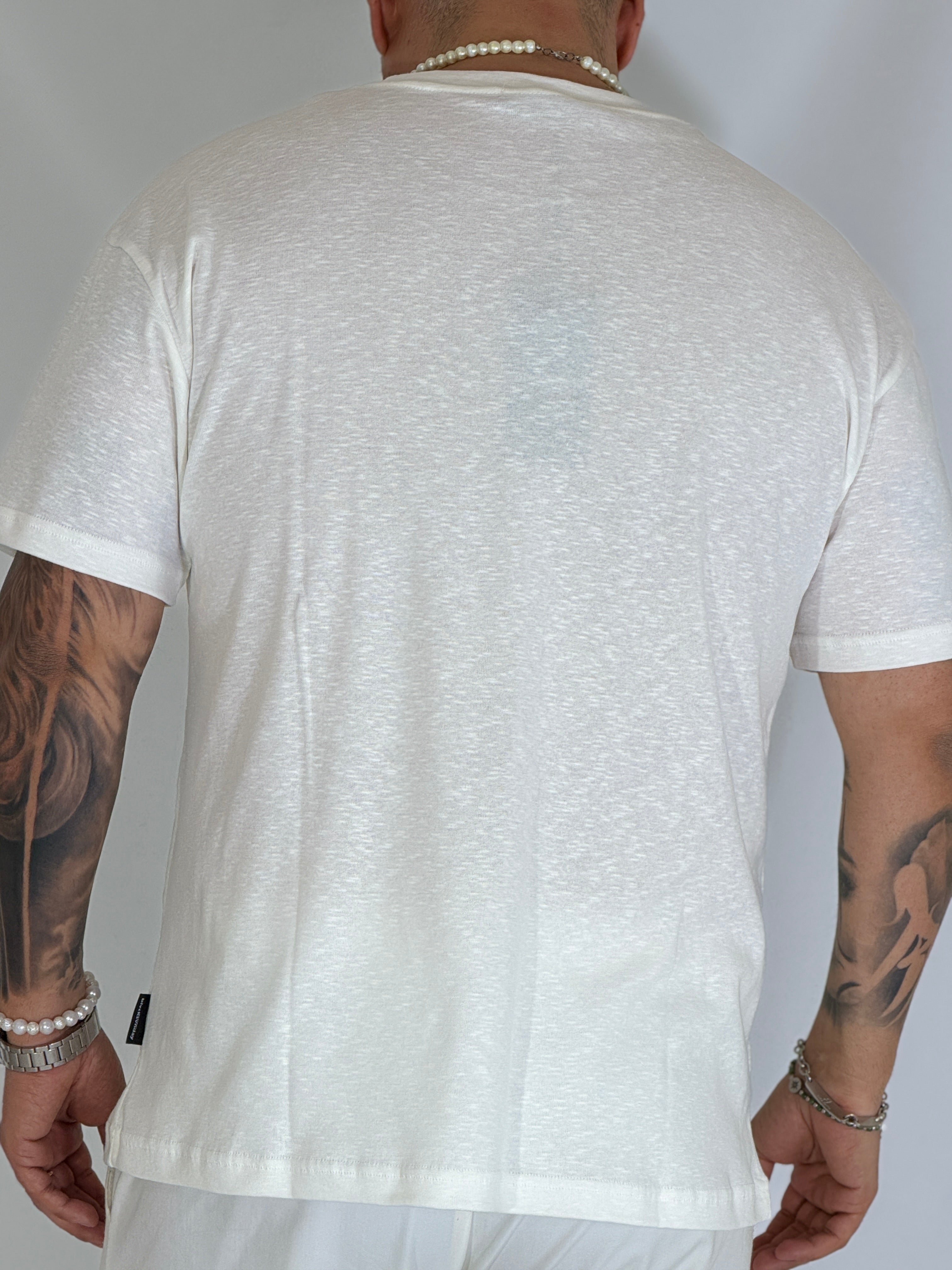 T-shirt melange panna XAVIER