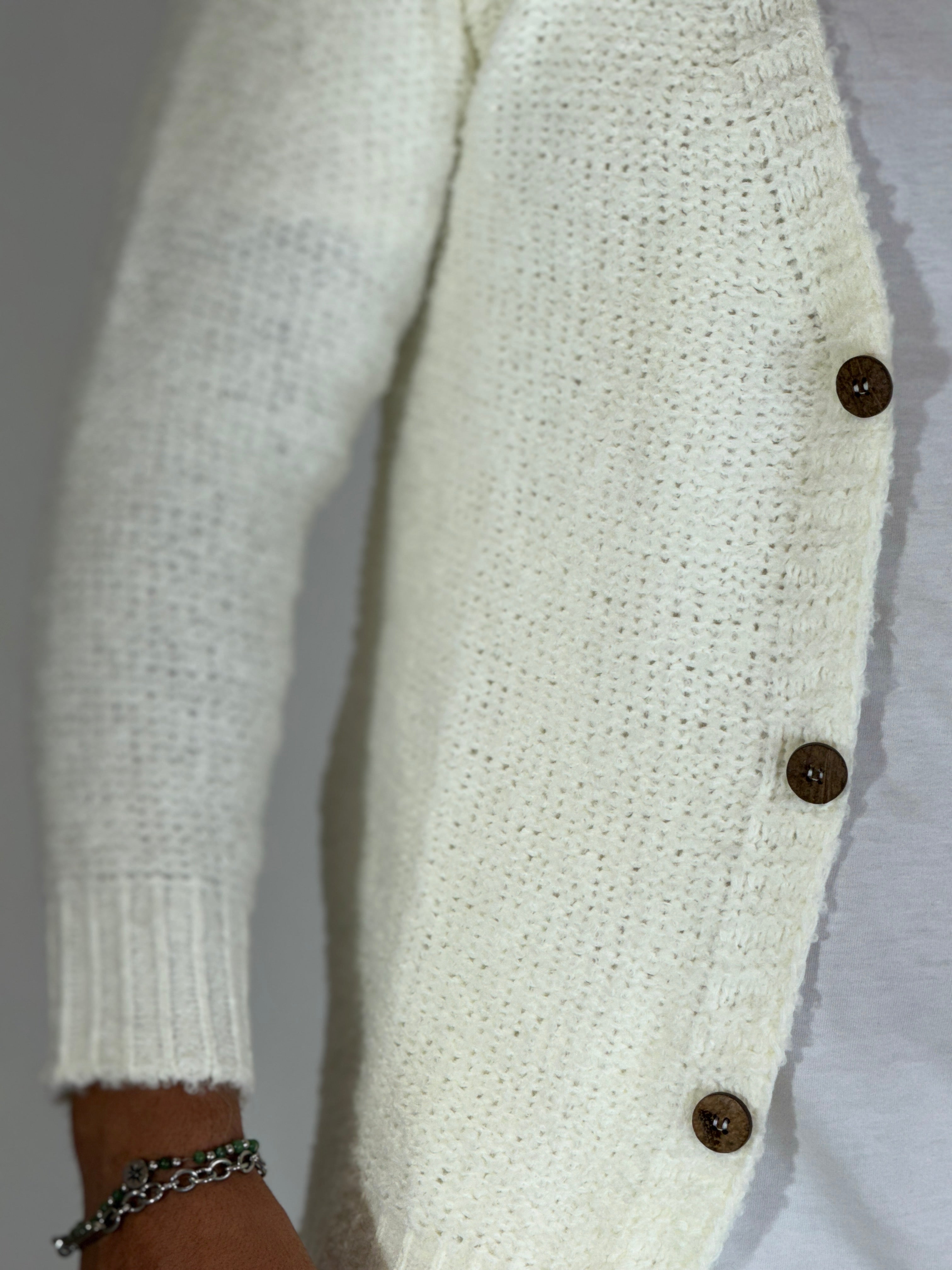 Cardigan boucler panna SER A424