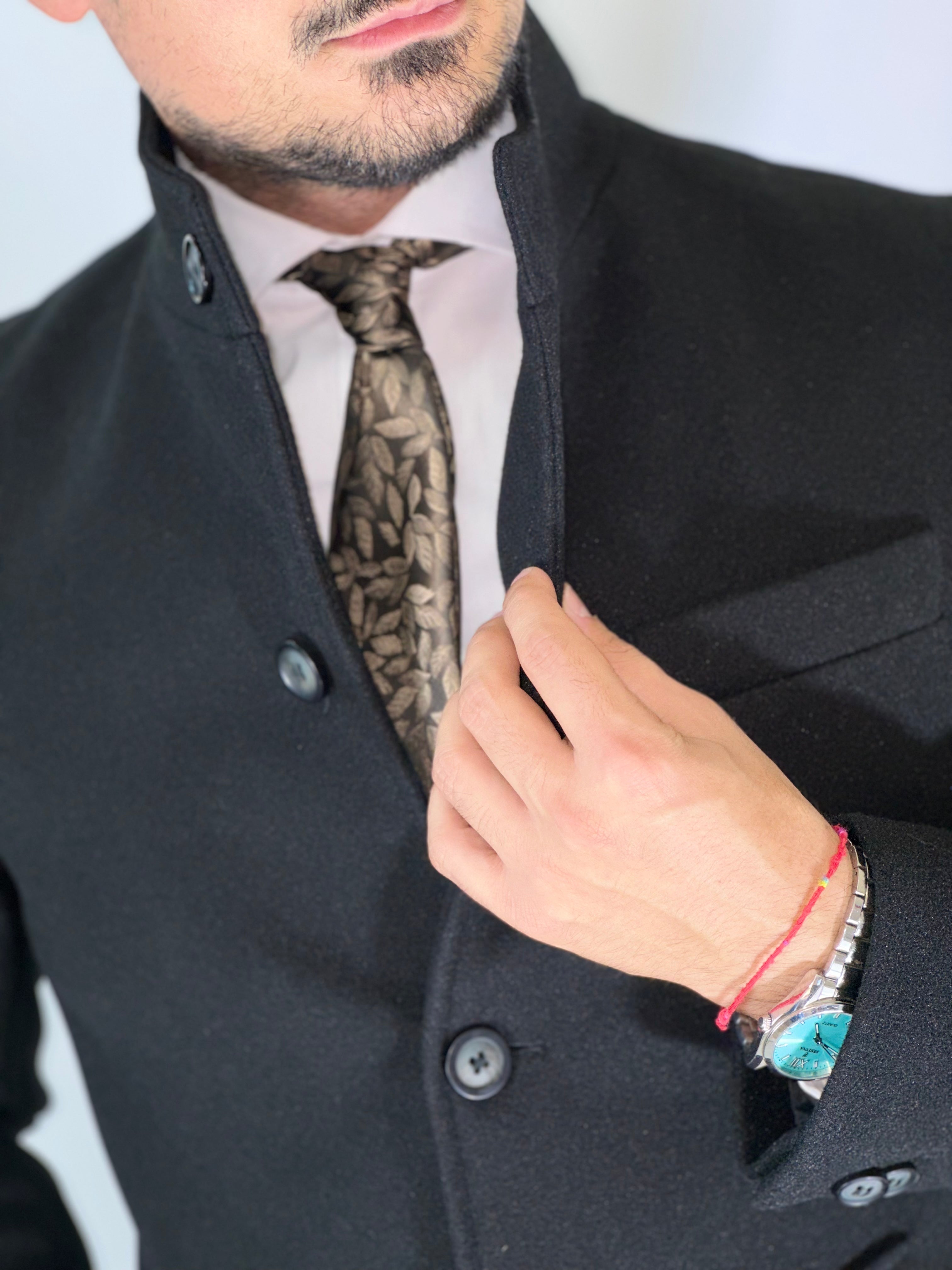 Cappotto coreano nero CPZAZA