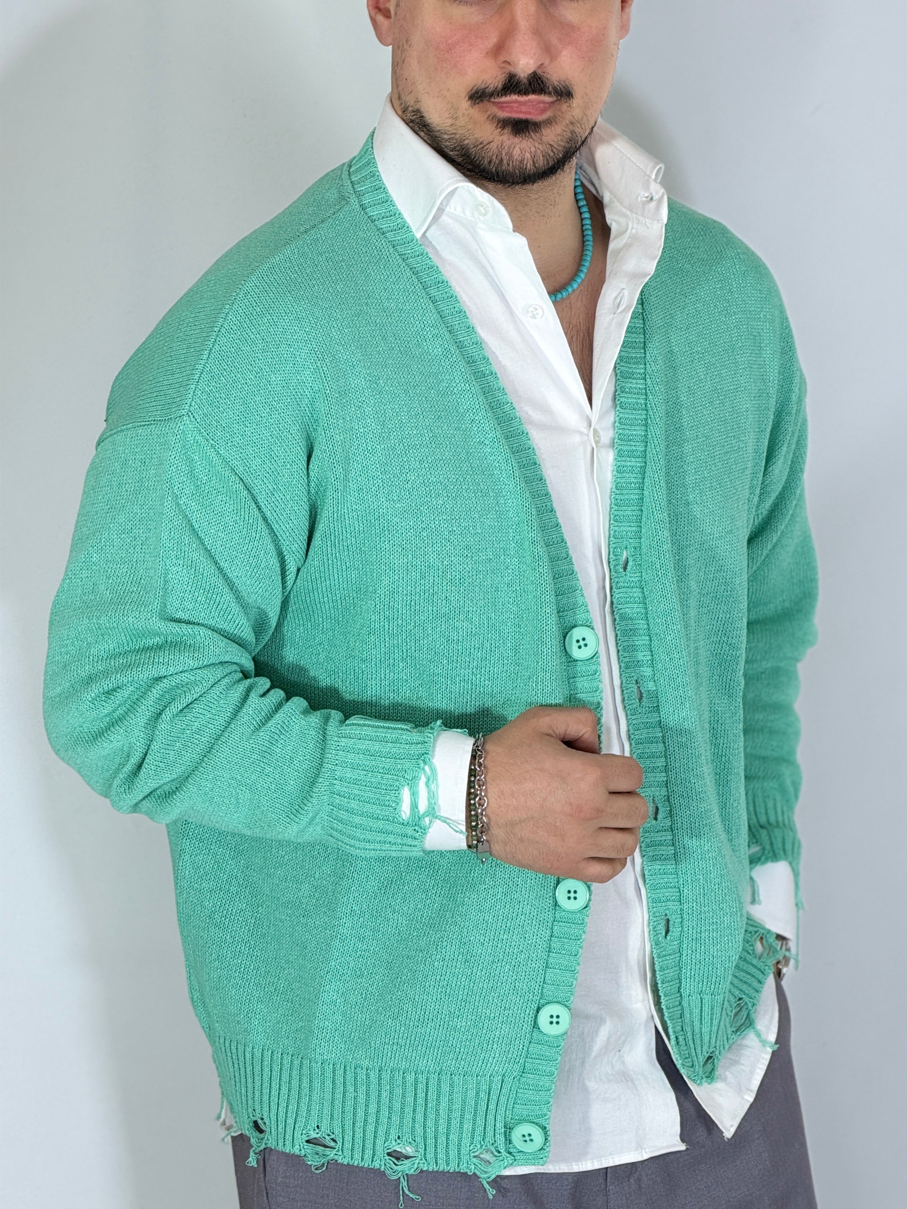 Cardigan verde acqua TBS2603