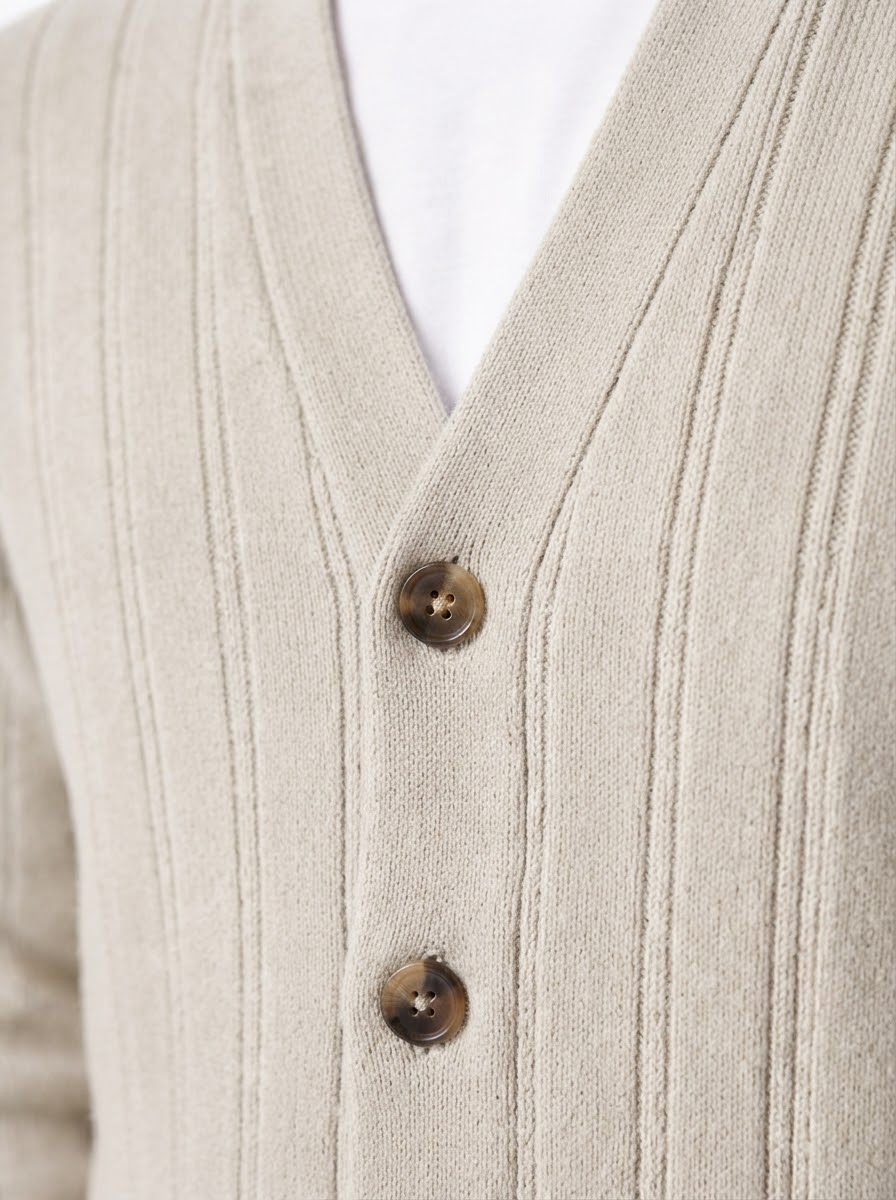 MACE Cardigan sciallato avorio