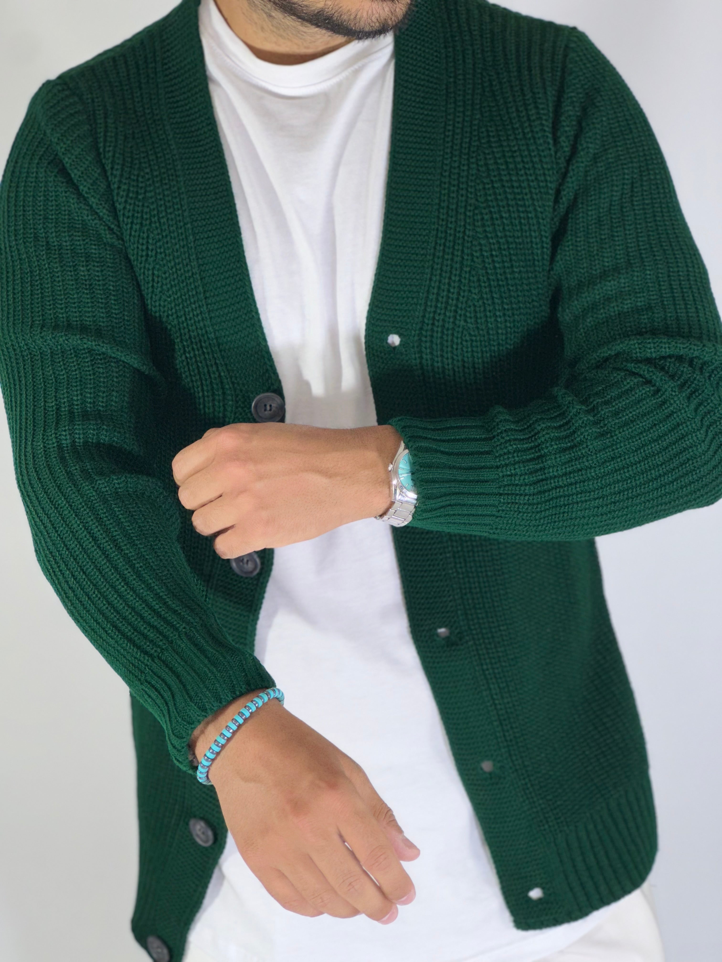 Cardigan invernale verde SER100