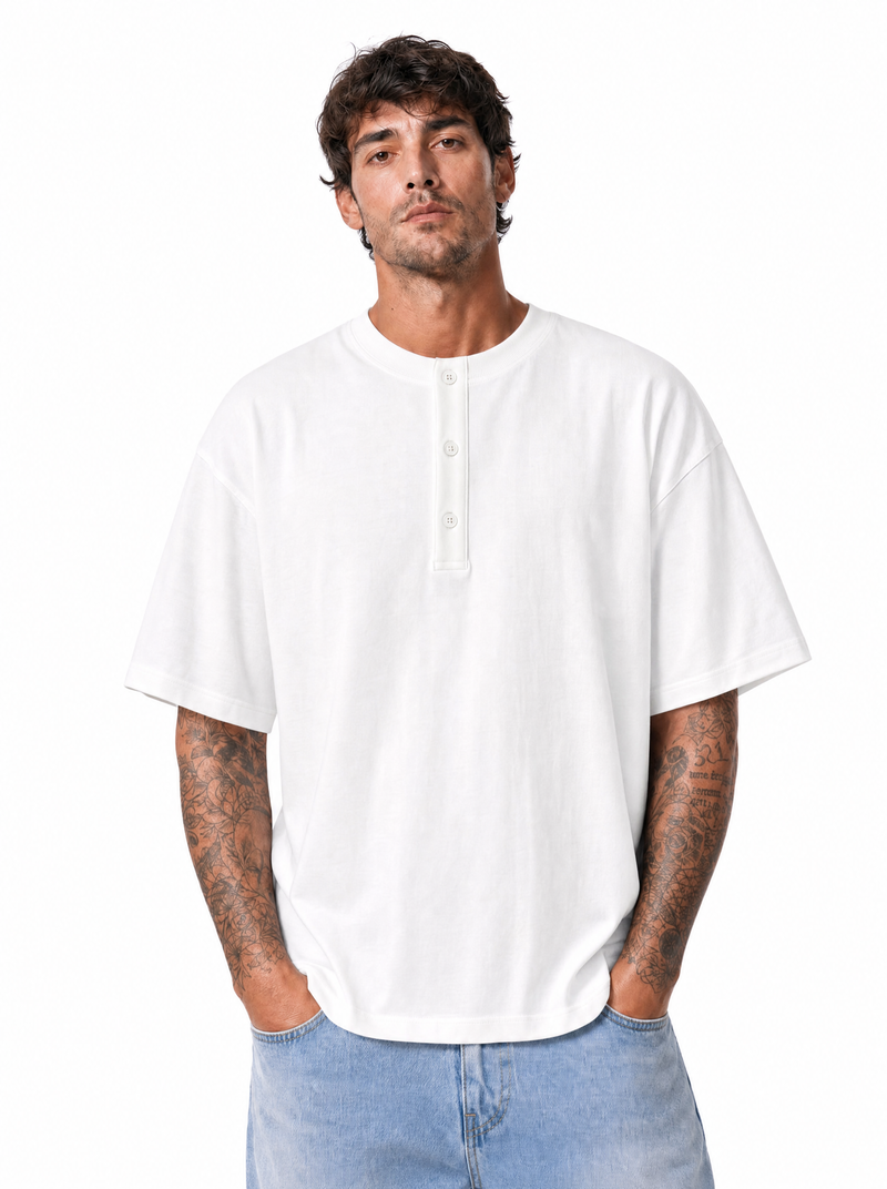 NOTORIUS t-shirt serafino panna