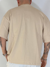 T-shirt over tre quarti avorio 6003PE