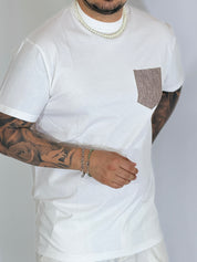 T-shirt con taschino panna SUCRE