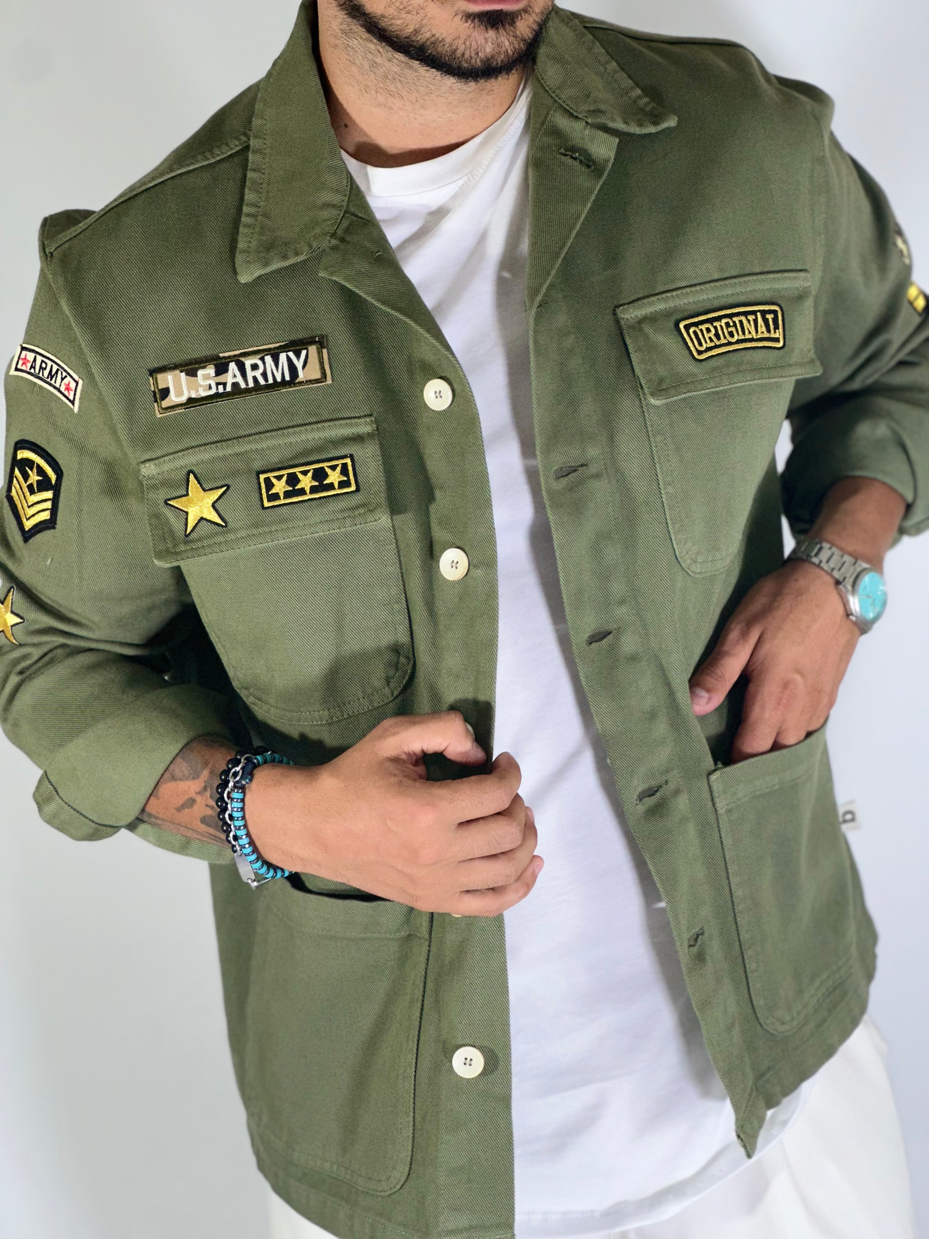 Camicione patch military verde BLKS40001