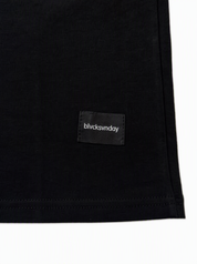 STEPHEN T-Shirt cropped manica a tre quarti nero