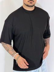 T-shirt a coste nera HERMANO