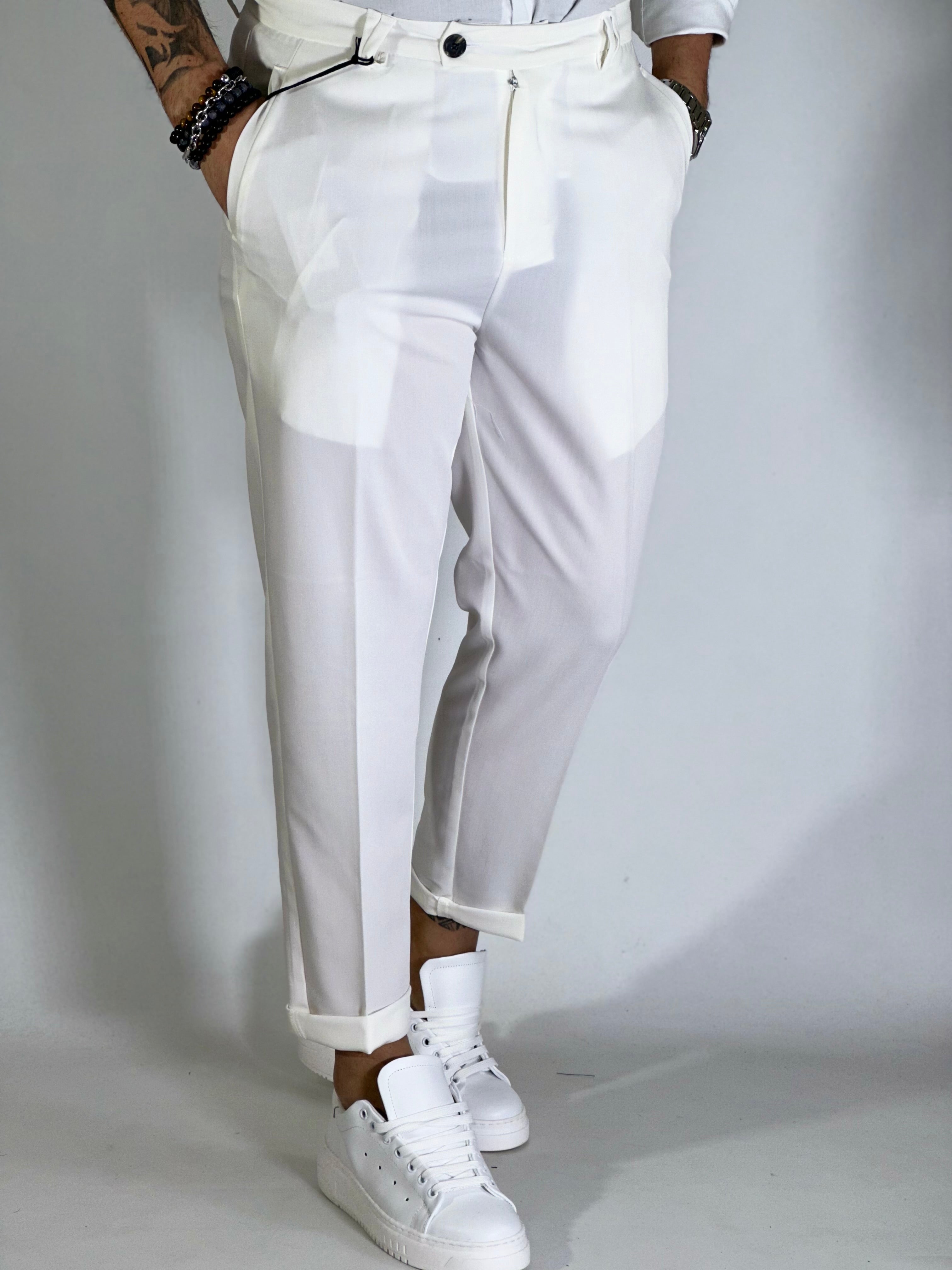 Pantalone elegante bianco GI206