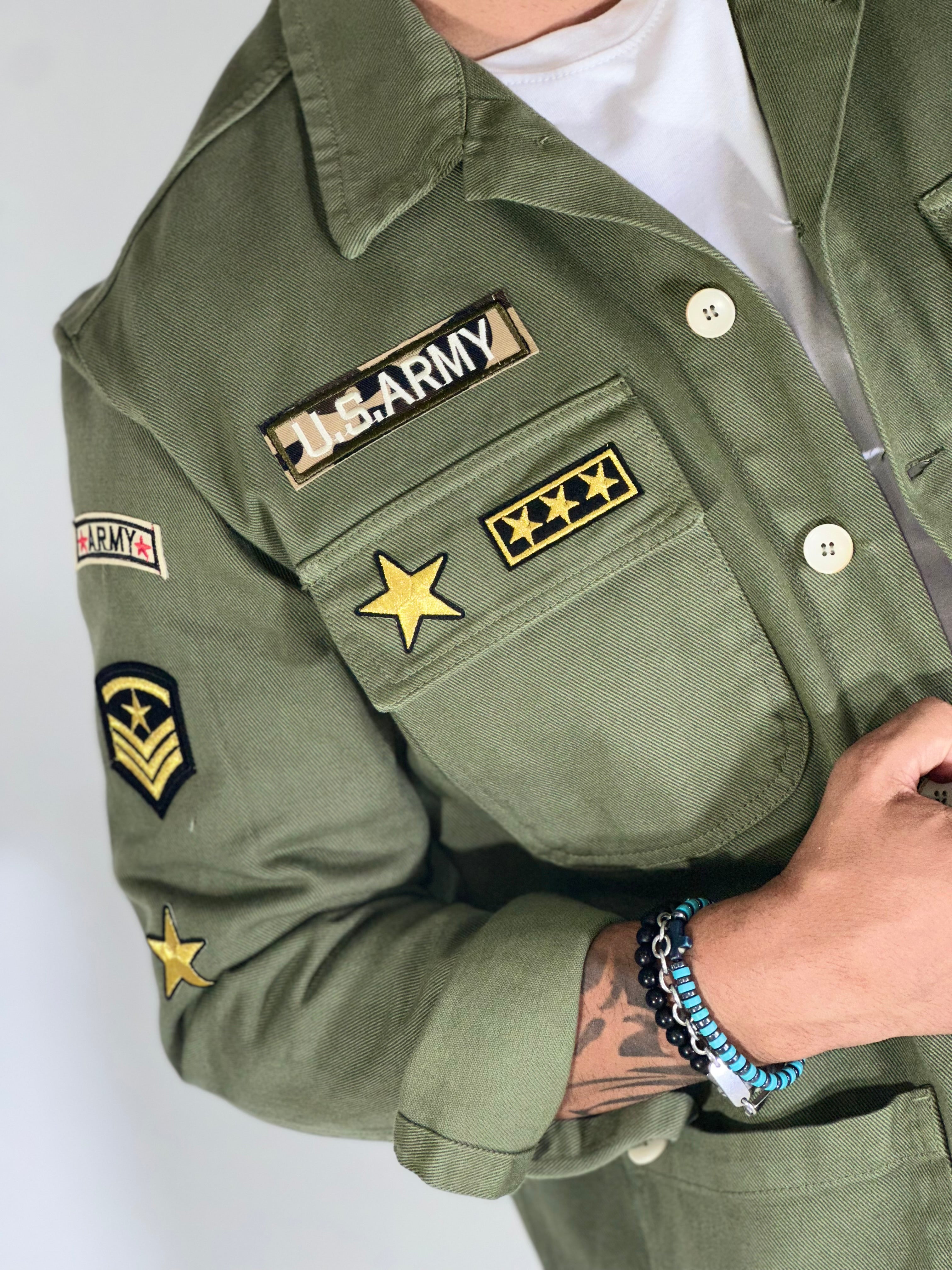 Camicione patch military verde BLKS40001