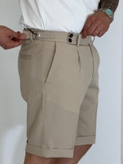 Bermuda con fibbie beige LA PLAZ