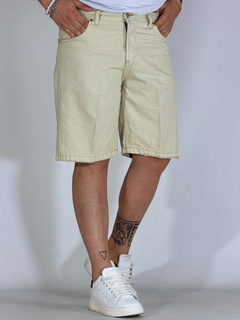 Bermuda jeans loose fit sabbiato YUCATAN