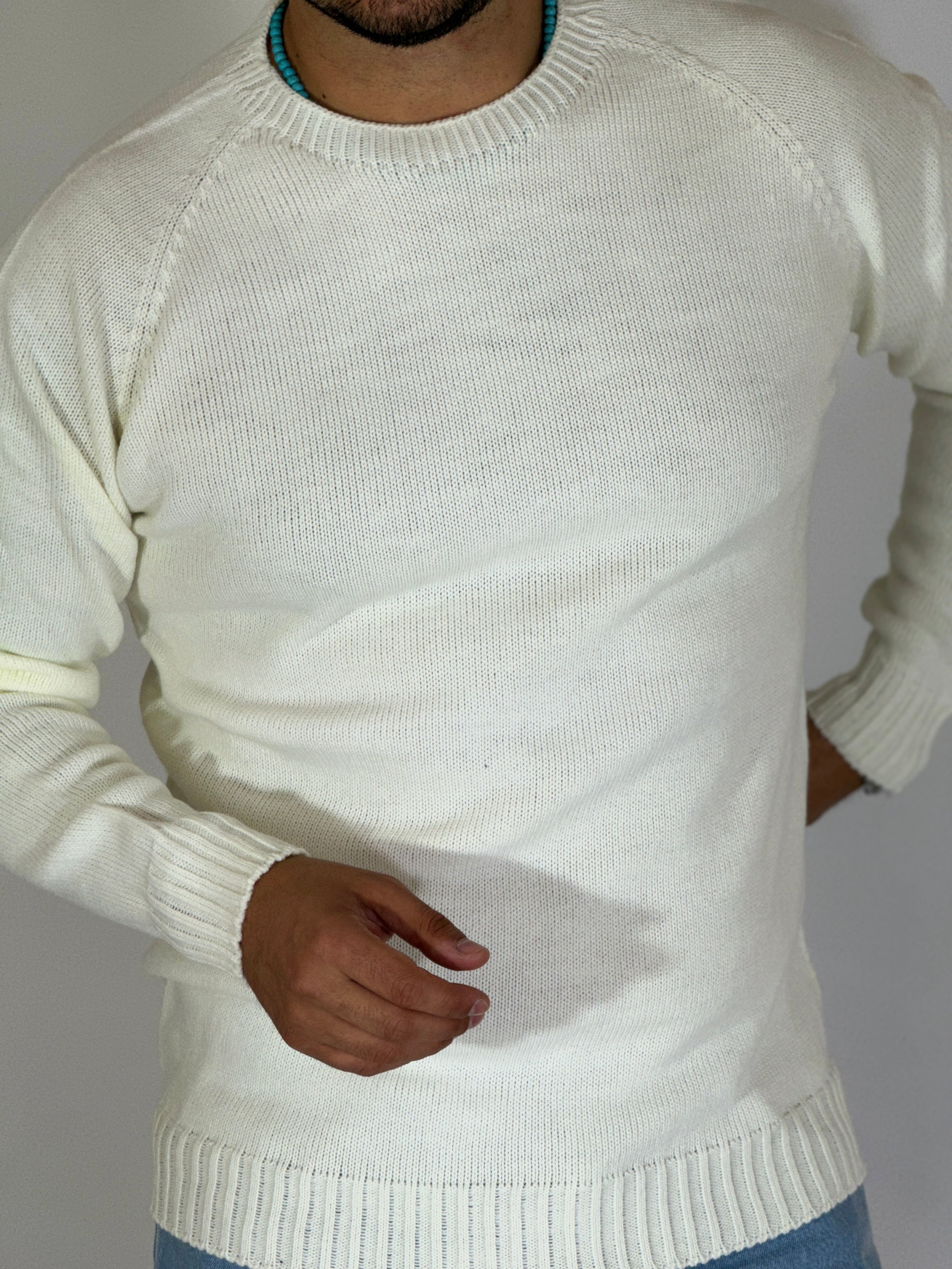 Maglione rasato panna SILVA