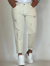 Pantalone loose fit burro 6227