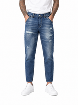 2N2T Jeans carrot fit intermedio con abrasioni
