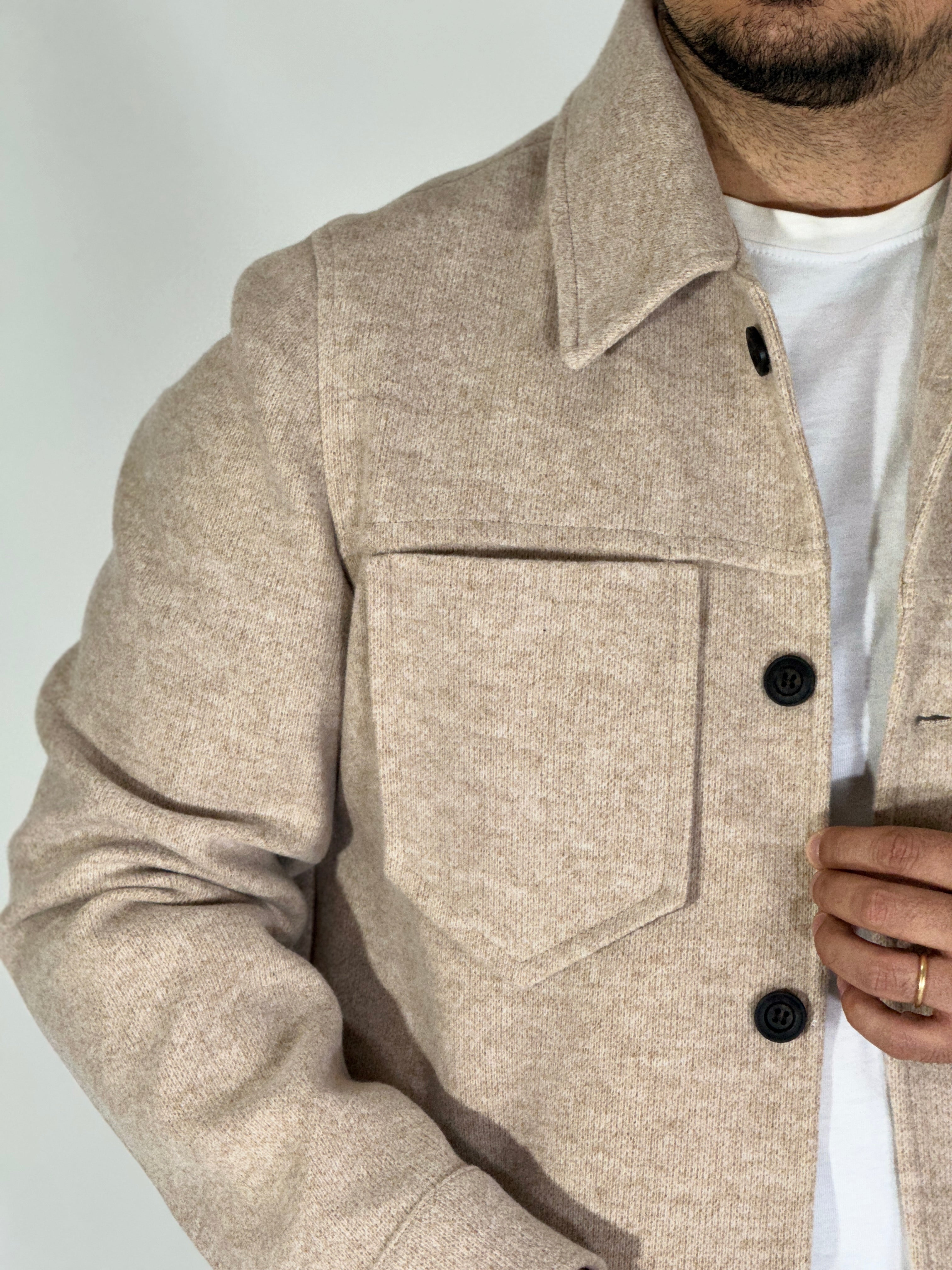 Giacca in panno Marco Nils beige GEVA