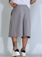 Bermudone con pinces grigio REGO10