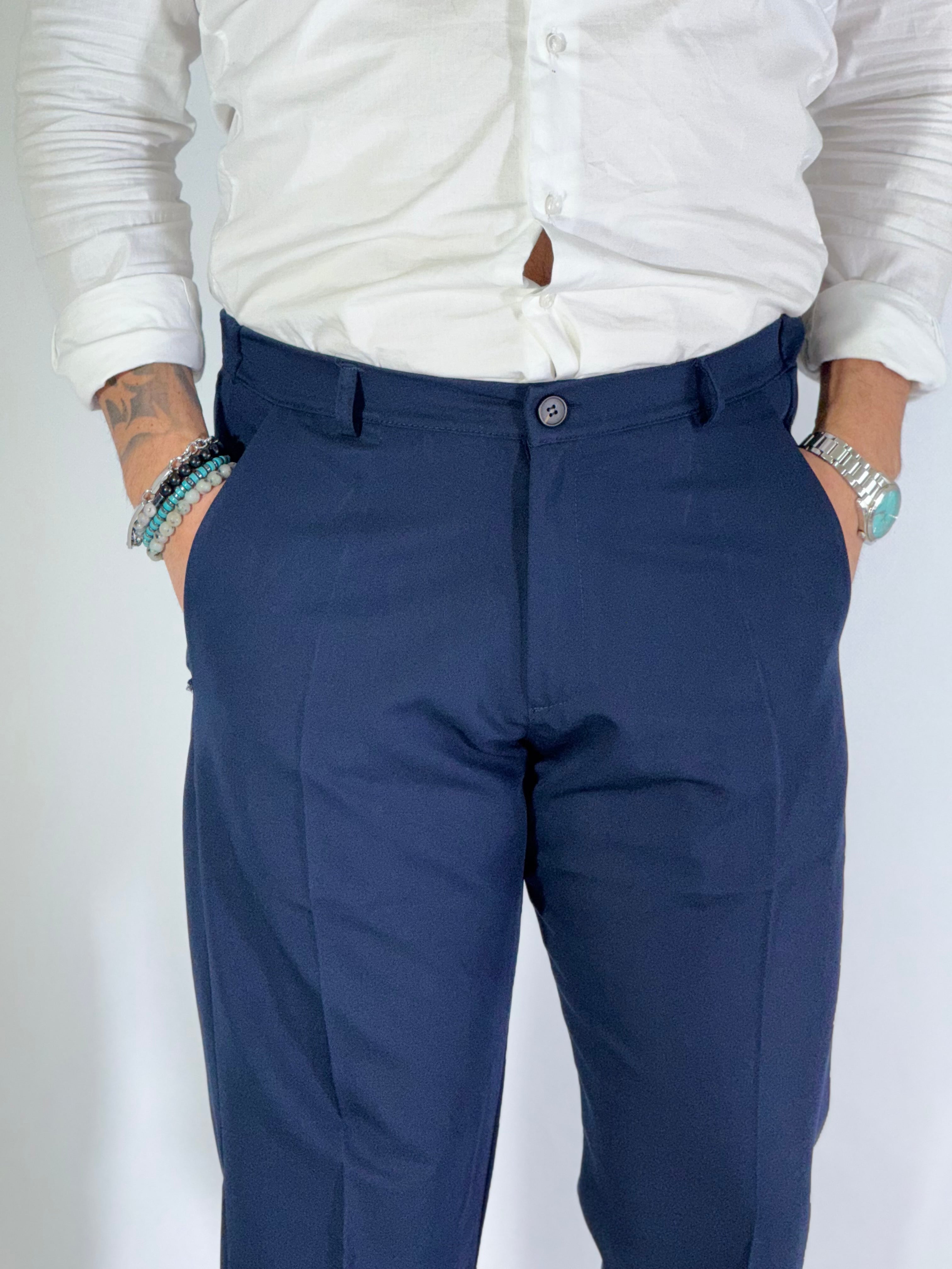 Pantalone elegante blu UM486