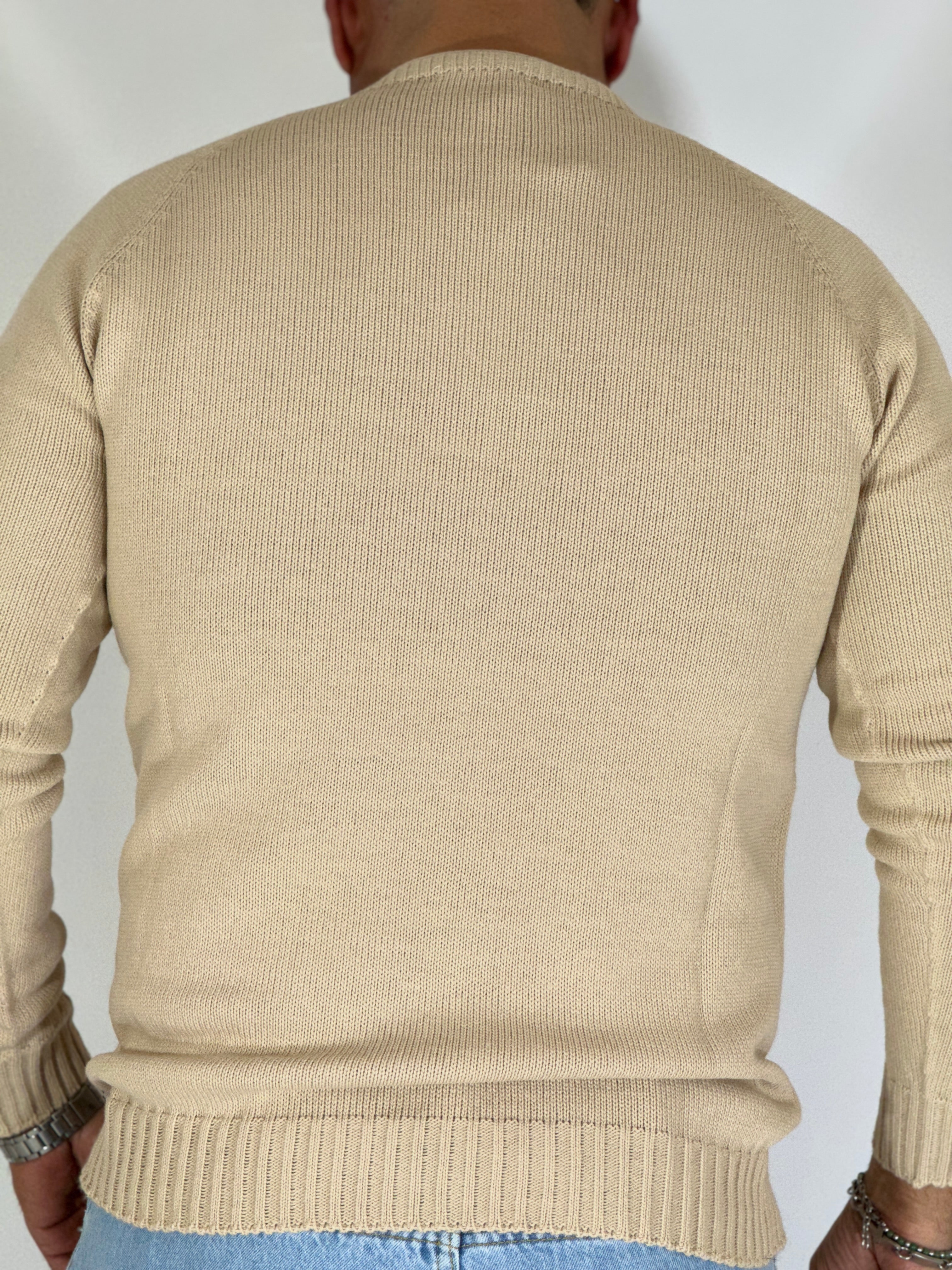 Maglione rasato beige SILVA