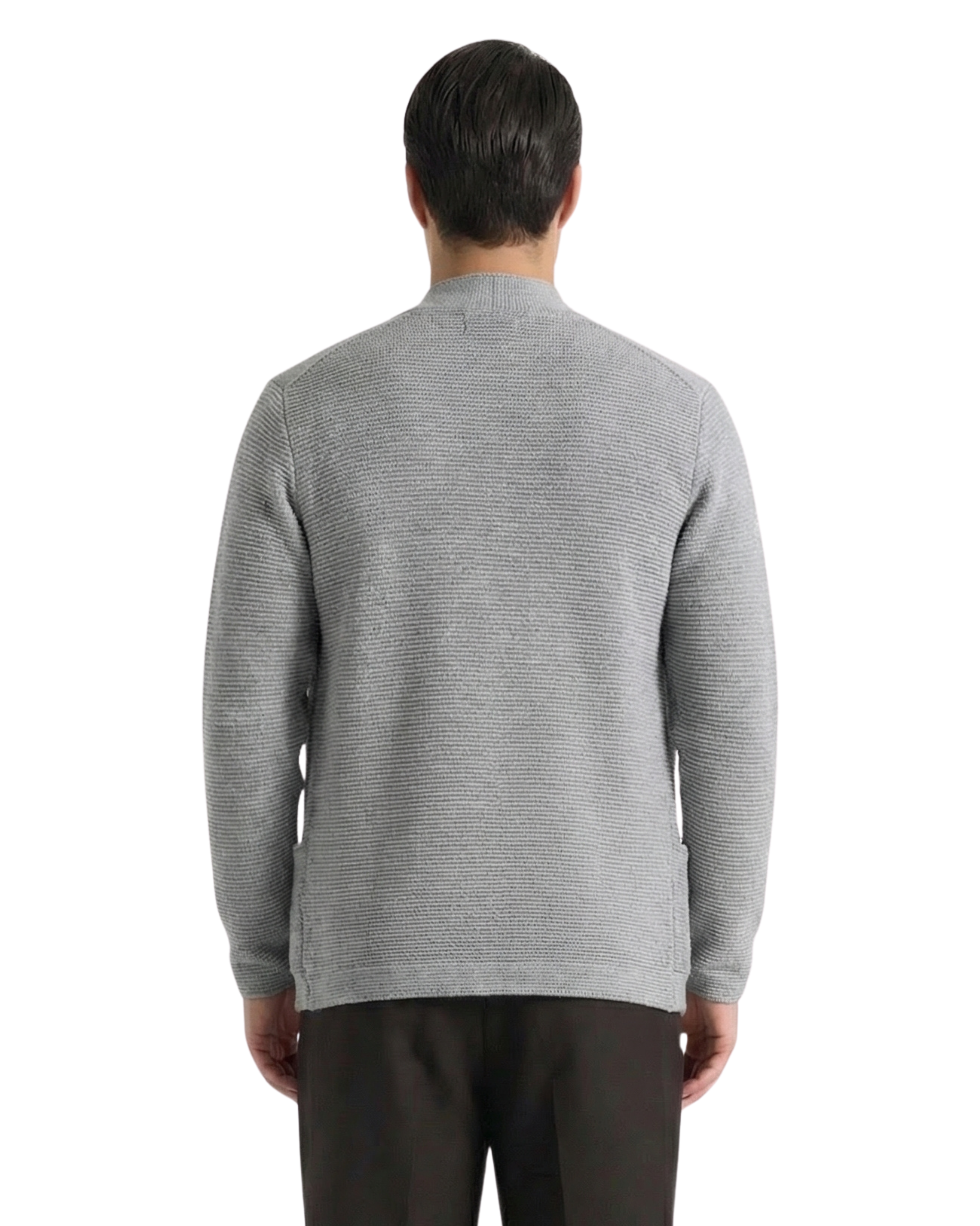 Seven · Cardigan coreano grigio