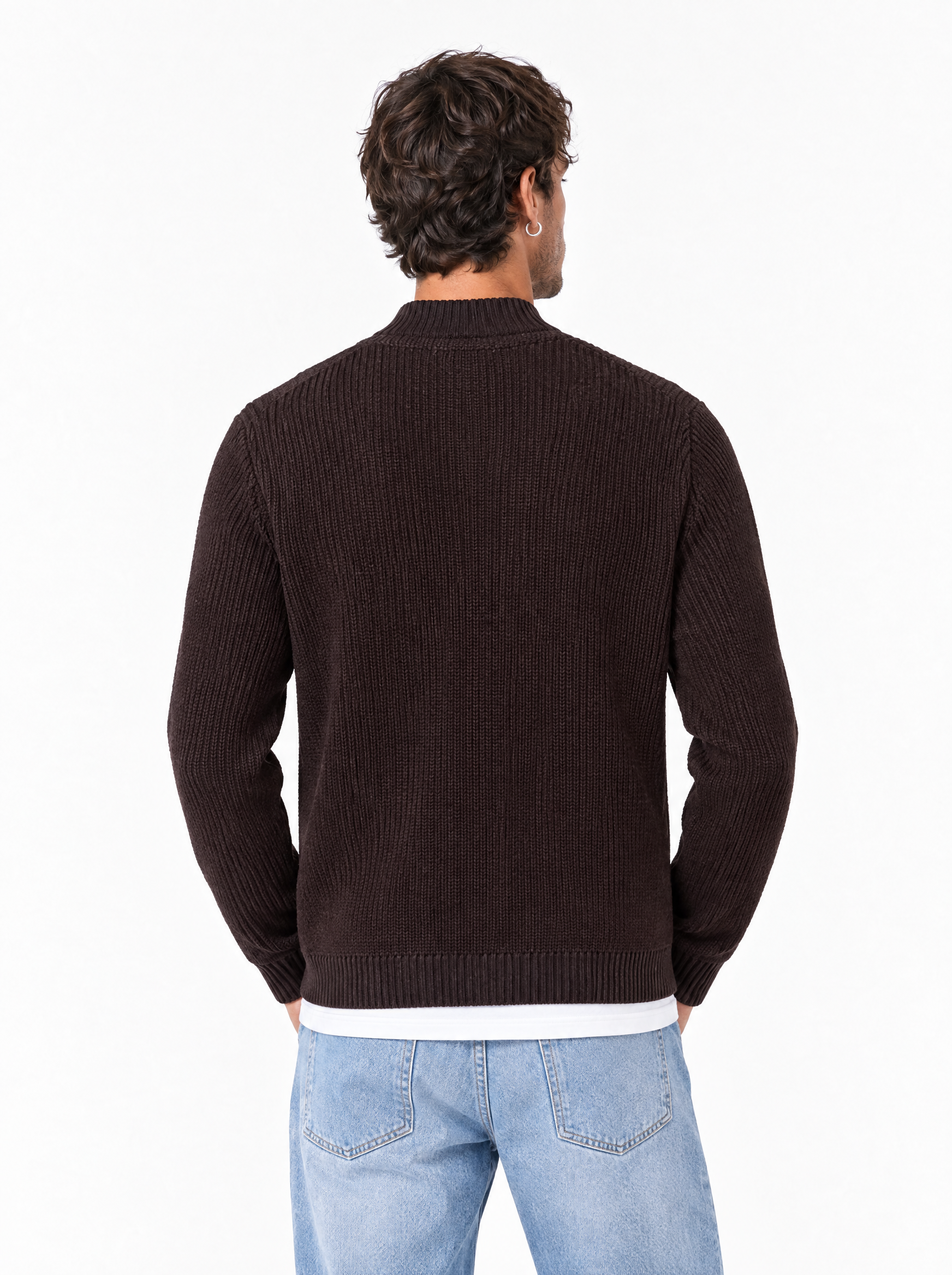DAMON Cardigan basic a costine moro