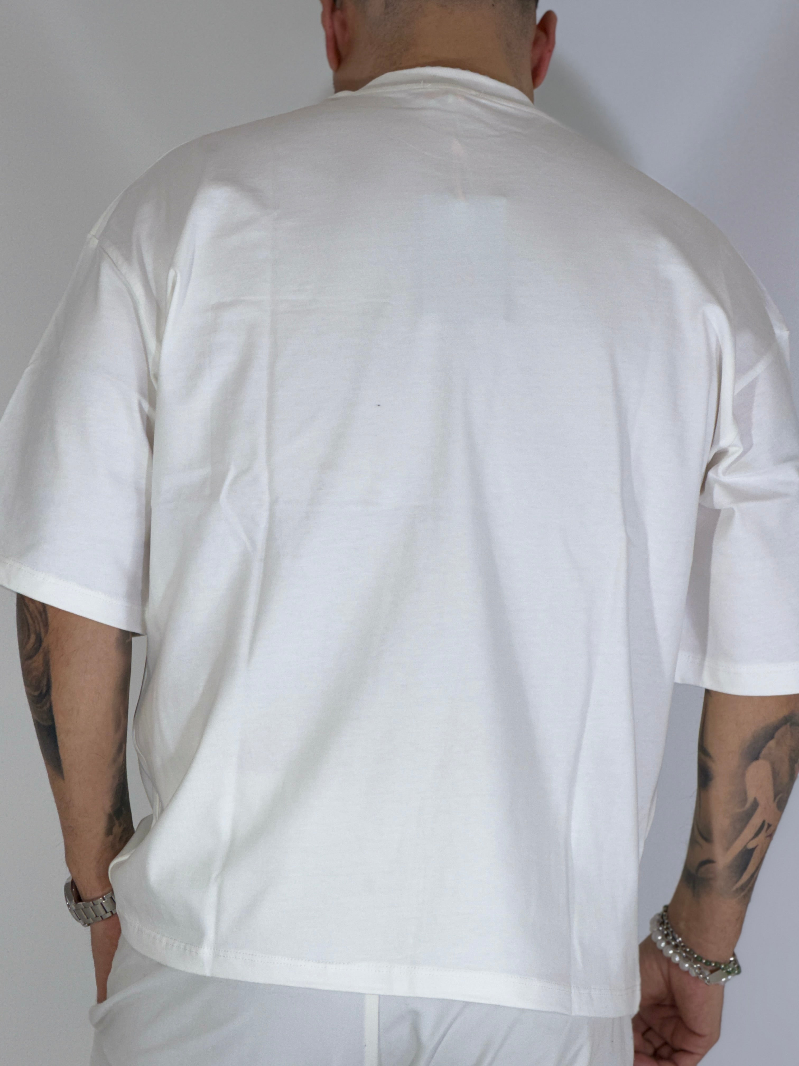 T-shirt con taschino panna SANTAMONICA