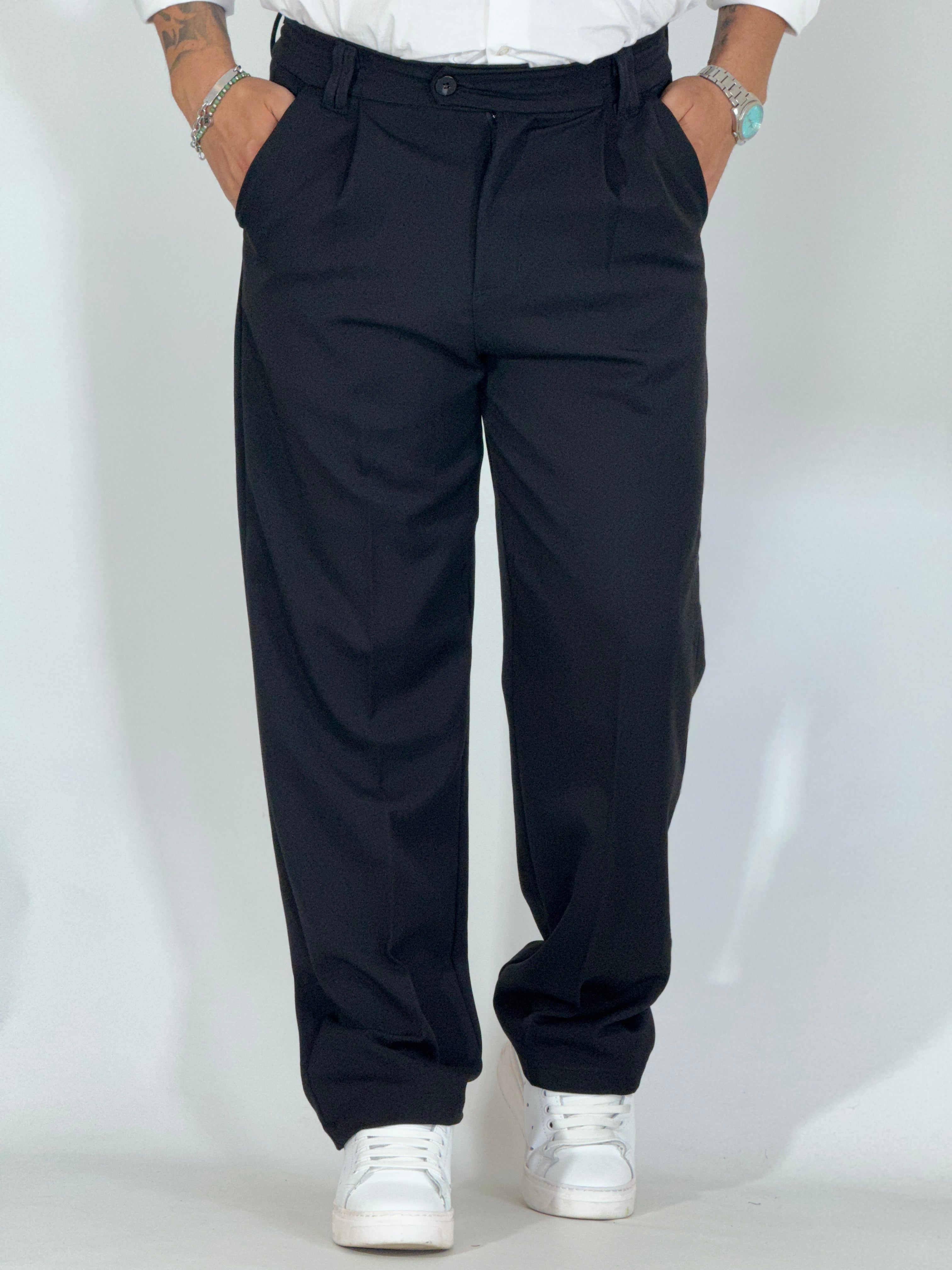 Pantalone palazzo nero PU3325