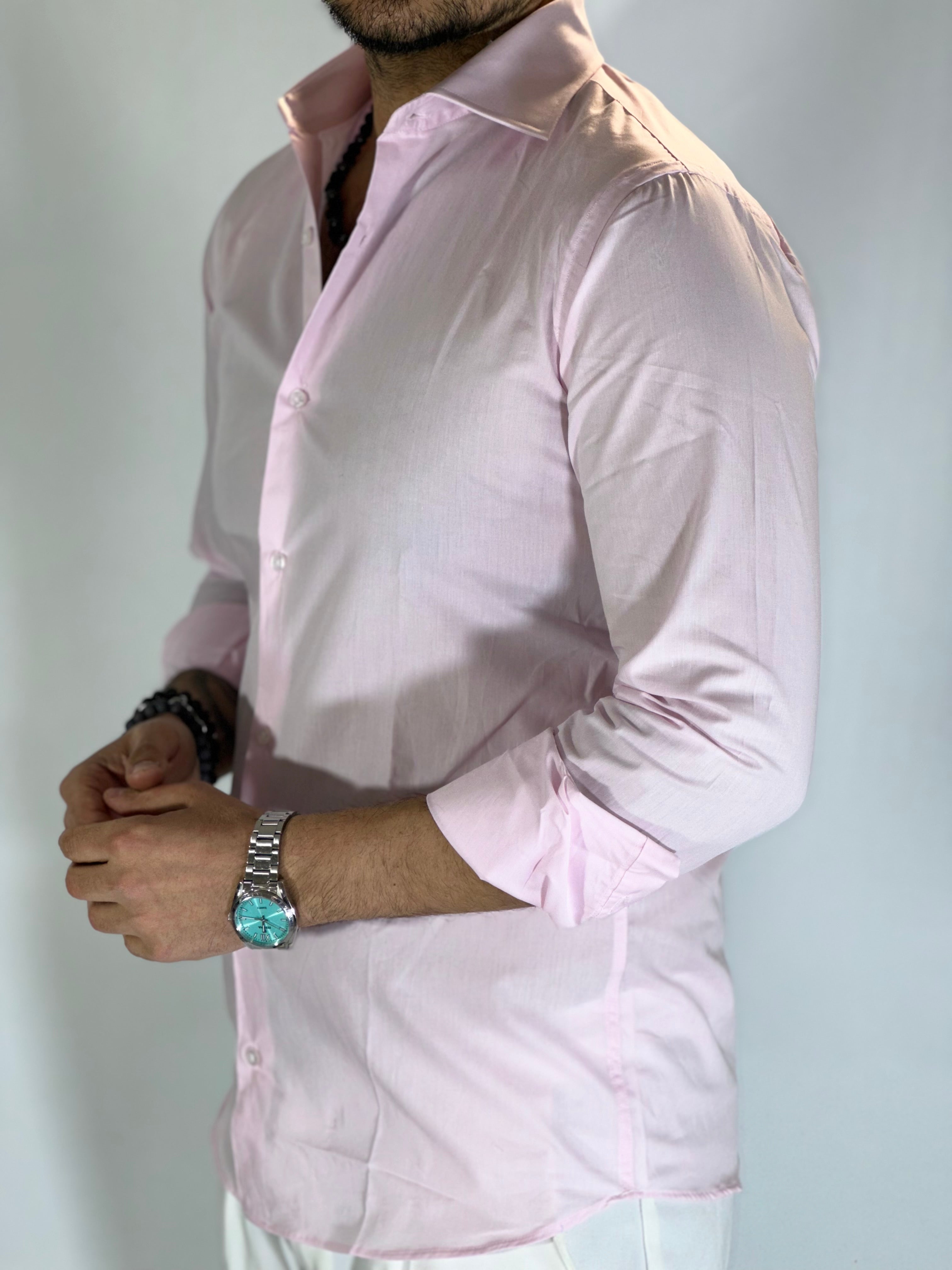 Camicia cotone zephire rosa MIGLIACCIO