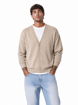 Cardigan spalla scesa beige W86022
