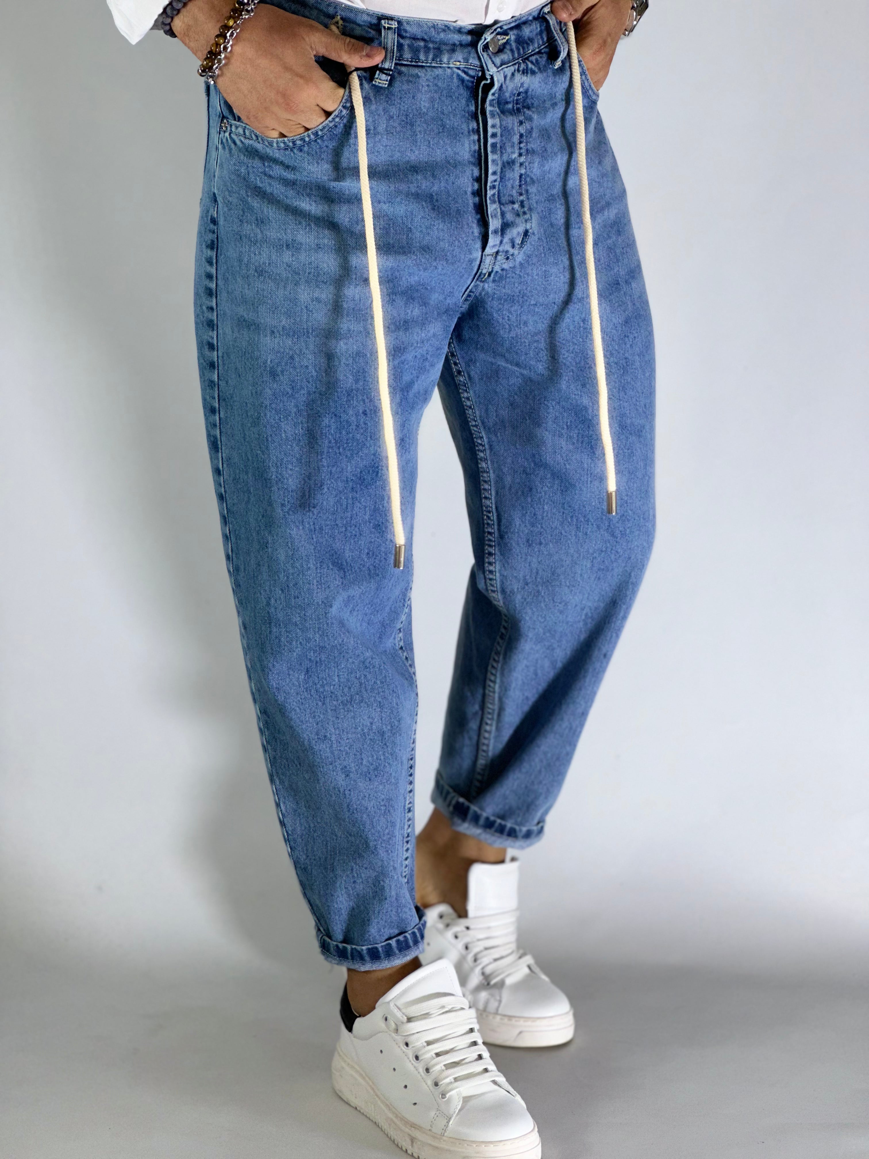 Jeans loose fit CARROT marmorizzato chiaro BLKS/2030