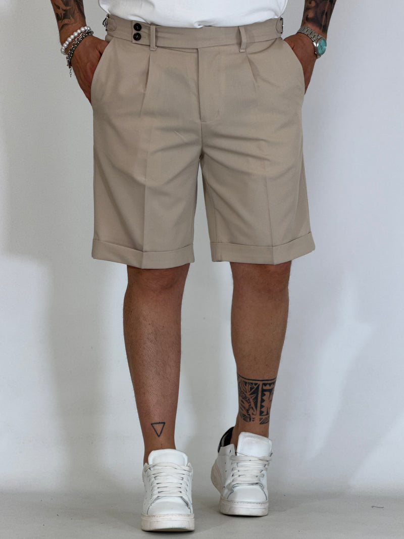 Bermuda con fibbie beige LA PLAZ
