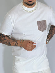 T-shirt con taschino panna SUCRE