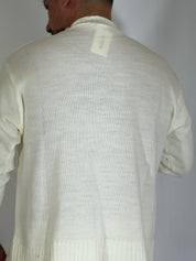 Alpha · Maglione rasato bianco