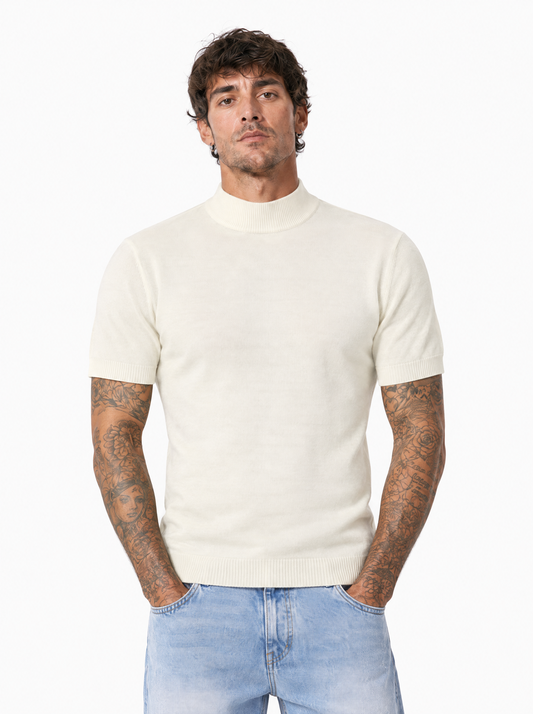 T-shirt lupetto bianca W86037