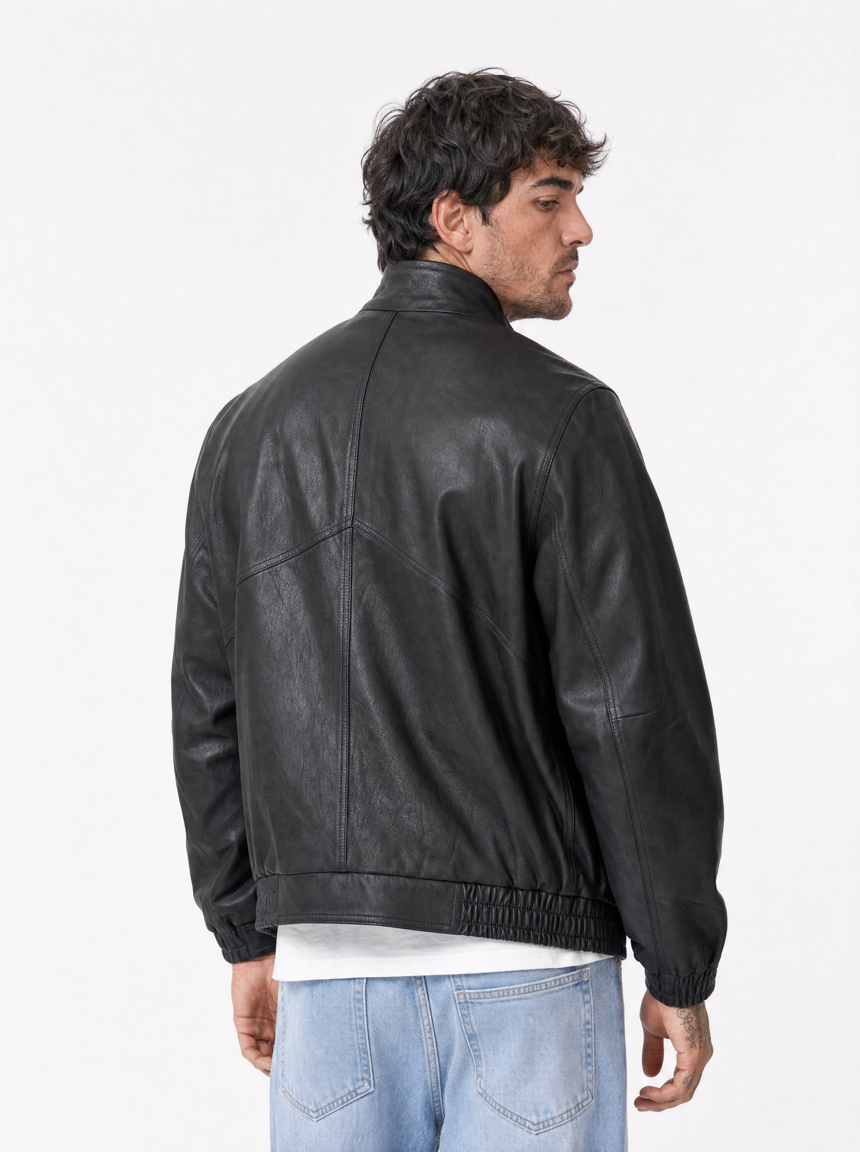 Giubbino eco-pelle nero XH8970-9