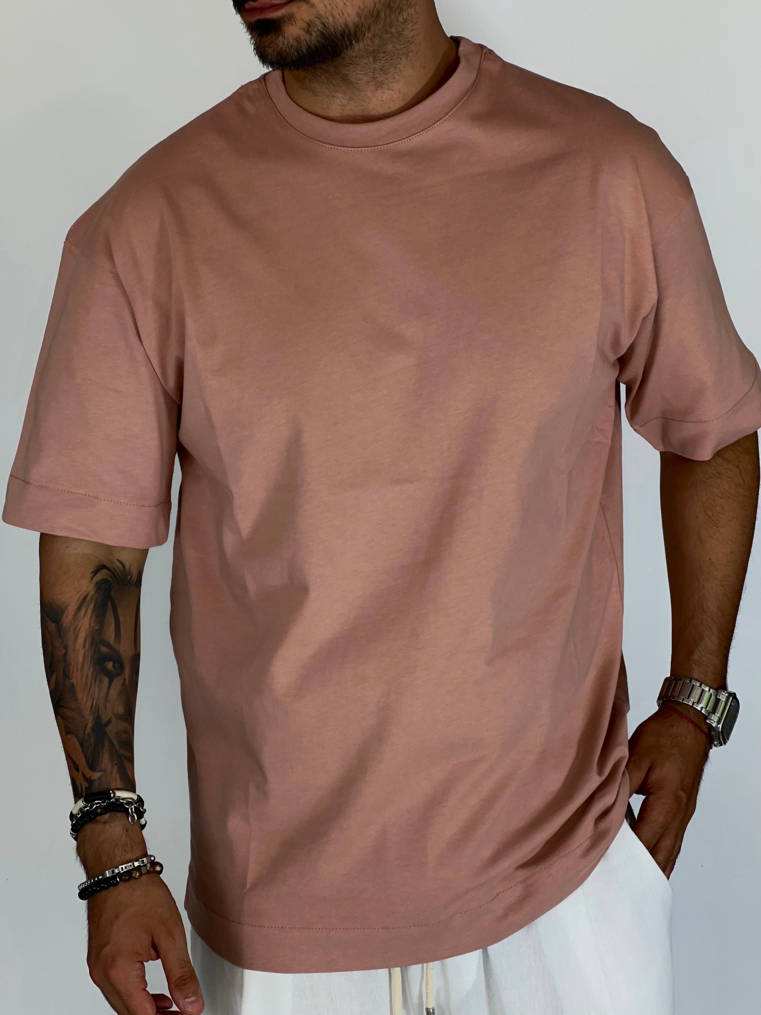 T-Shirt over basic rosa cipria DC80316