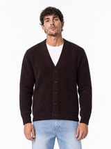 DAMON Cardigan basic a costine moro