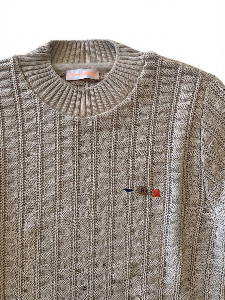 PERSEO Girocollo tramato beige