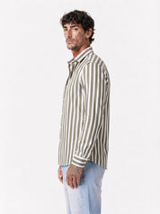 FORLI Camicia rigata moro