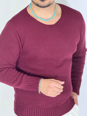 Maglia scollata bordeaux YOKOHAMA