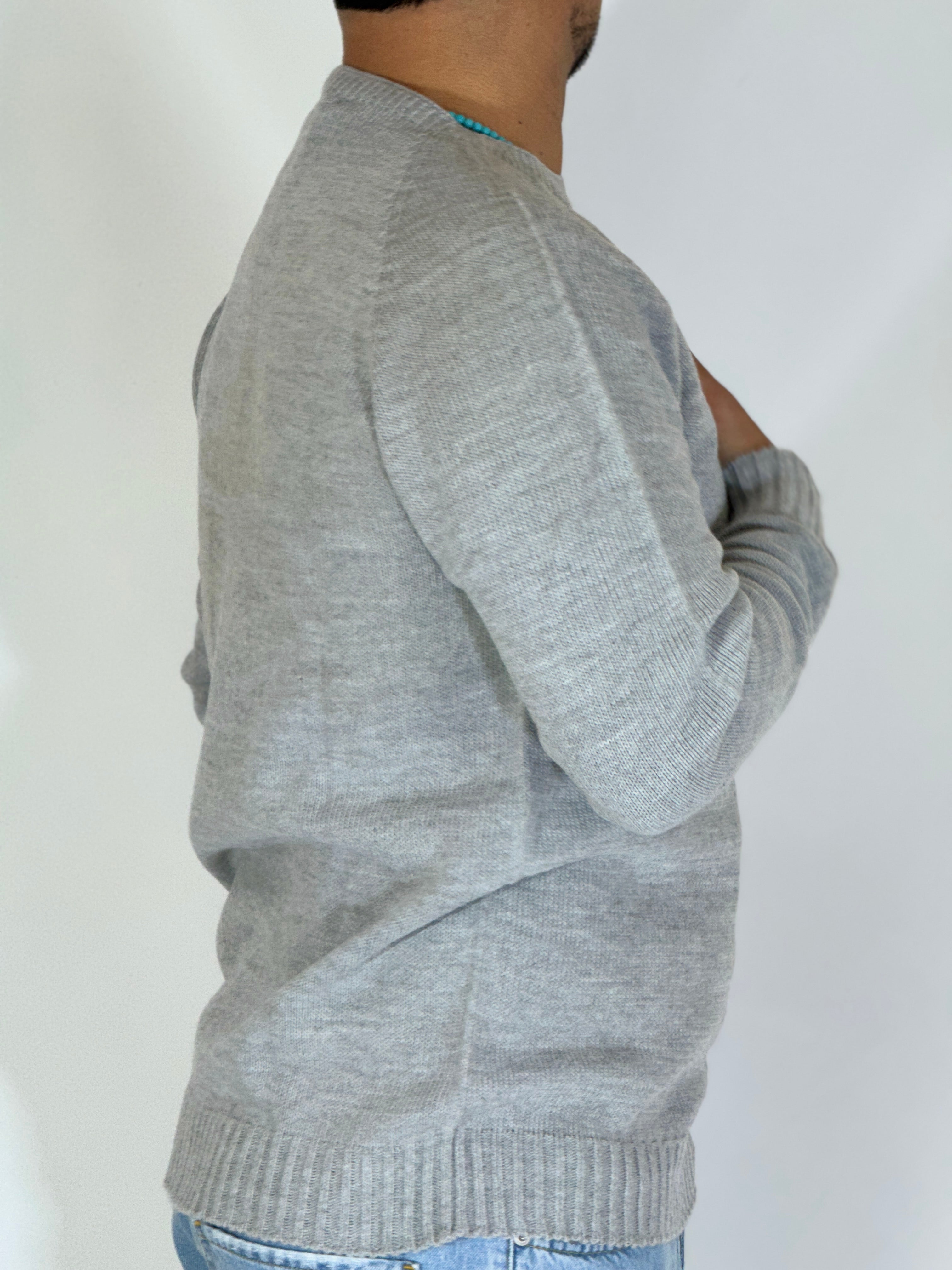 Maglione rasato perla SILVA