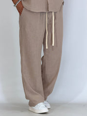 Breeze • Coordinato palazzo drappeggiato beige